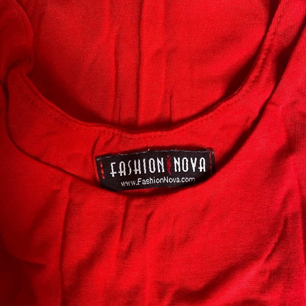 Fashion Nova Red Tank Top Bodycon Dress